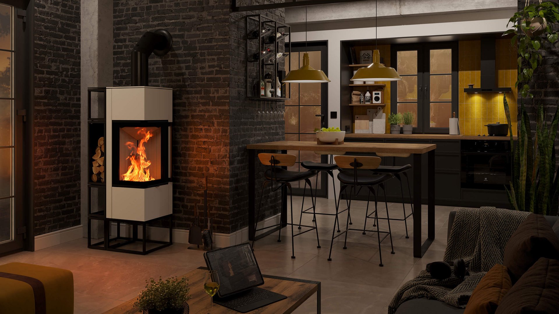 Стальная печь Spartherm Piko Frame Furniture Links
