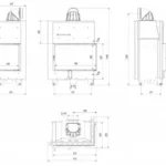 Каминная топка Kratki MBO 15 правая BS (15,0 кВт)