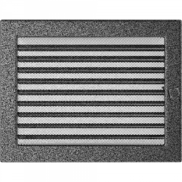 Камінна решітка чорно-срібна з жалюзями 22x30 Kratki