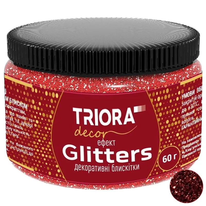 Декоративні блискітки Triora, 0,06 кг, 61 Рубін