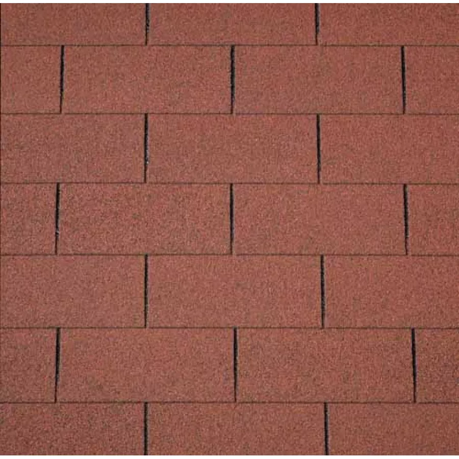 Бітумна черепиця Number One 3Tab (10) Tile Red 1м2