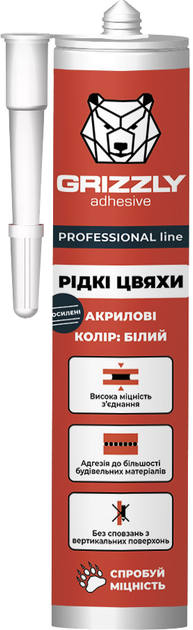 Жидкие гвозди 0,44 кг ТМ GRIZZLY белый