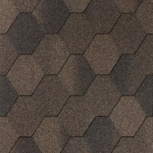 Бітумна черепиця Number One Hex (53) Autumn Brown 1м2