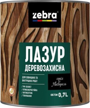 Лазур деревозахисна серія Акварель ZEBRA 0,7л Палісандр