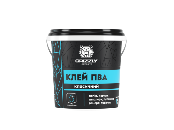 Клей ПВА Класичний ТМ GRIZZLY 1кг