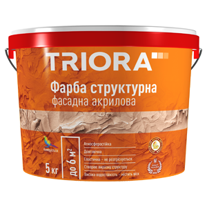 Фарба структурна фасадна акрилова TRIORA 15кг