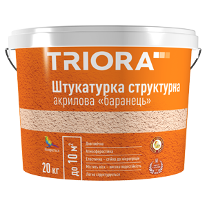 Штукатурка структурна акрилова «баранець» 1-1,5мм TRIORA 20кг