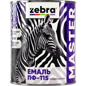 Емаль алкідна ПФ-115 універсальна 2,8кг TM ZEBRA Чорна горобина