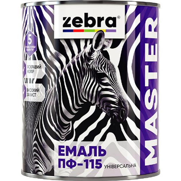 Емаль алкідна ПФ-115 універсальна 2,8кг TM ZEBRA Печений гарбуз