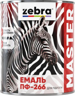 Емаль ПФ-266 для підлоги 2,6кг TM ZEBRA Червоно-коричневий