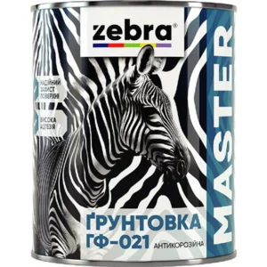 Грунтовка антикоррозионная ГФ-021 TM ZEBRA Красно-коричневый 2,6 кг