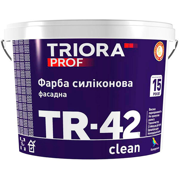 База TR-42 clean силіконова фасадна фарба ТМ TRIORA Prof 5л