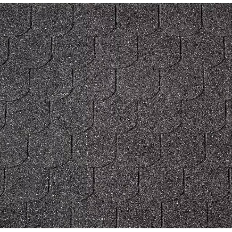 Бітумна черепиця NumberOne Biber (01) Black 1м2