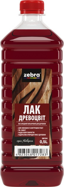 Лак Деревоцвіт ТМ ZEBRA Дуб 0,5л