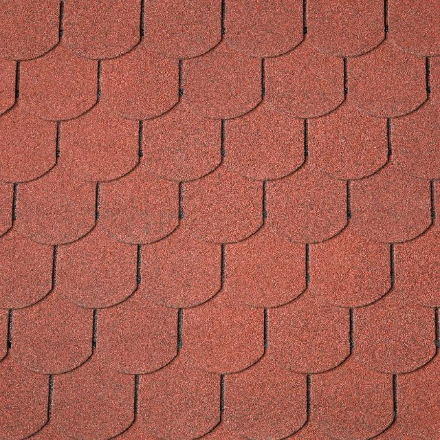 Бітумна черепиця Superglas Biber (10) Tile Red 1м2