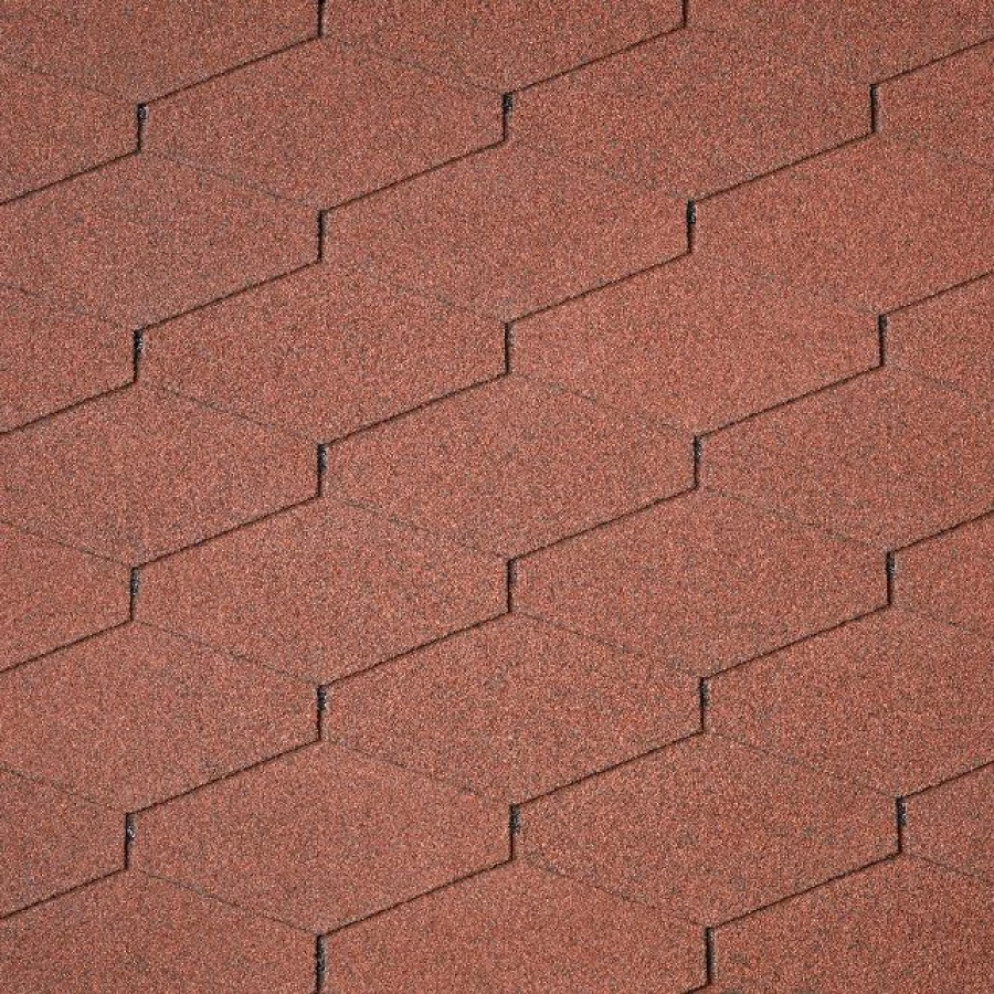 Бітумна черепиця Diamantshield (10) Tile Red 1м2