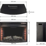 Електрокамін ArtiFlame AF25 Panoramic з обігрівом і звуком горіння вогню