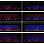 Електрокамін настінний ArtiFlame AF50RF з обігрівом і звуком горіння вогню