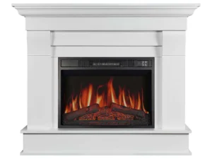 Камінокомплект ArtiFlame Albion AF23S білий з обігрівом і звуком горіння вогню