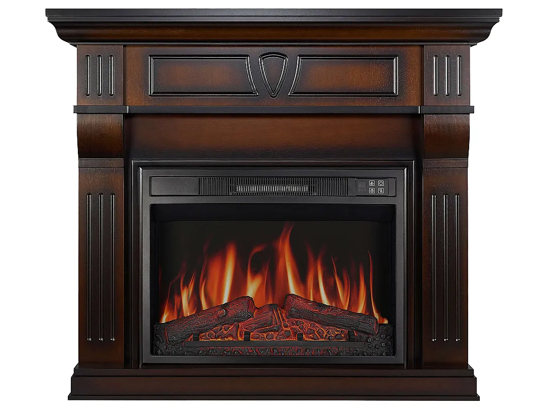 Камінокомплект ArtiFlame Beethoven AF23S махагон коричневый антик з обігрівом і звуком горіння вогню