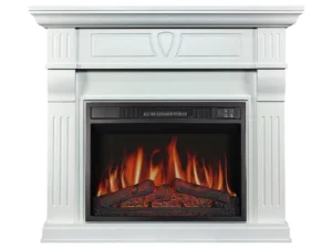 Камінокомплект ArtiFlame Beethoven AF23S білий з обігрівом і звуком горіння вогню