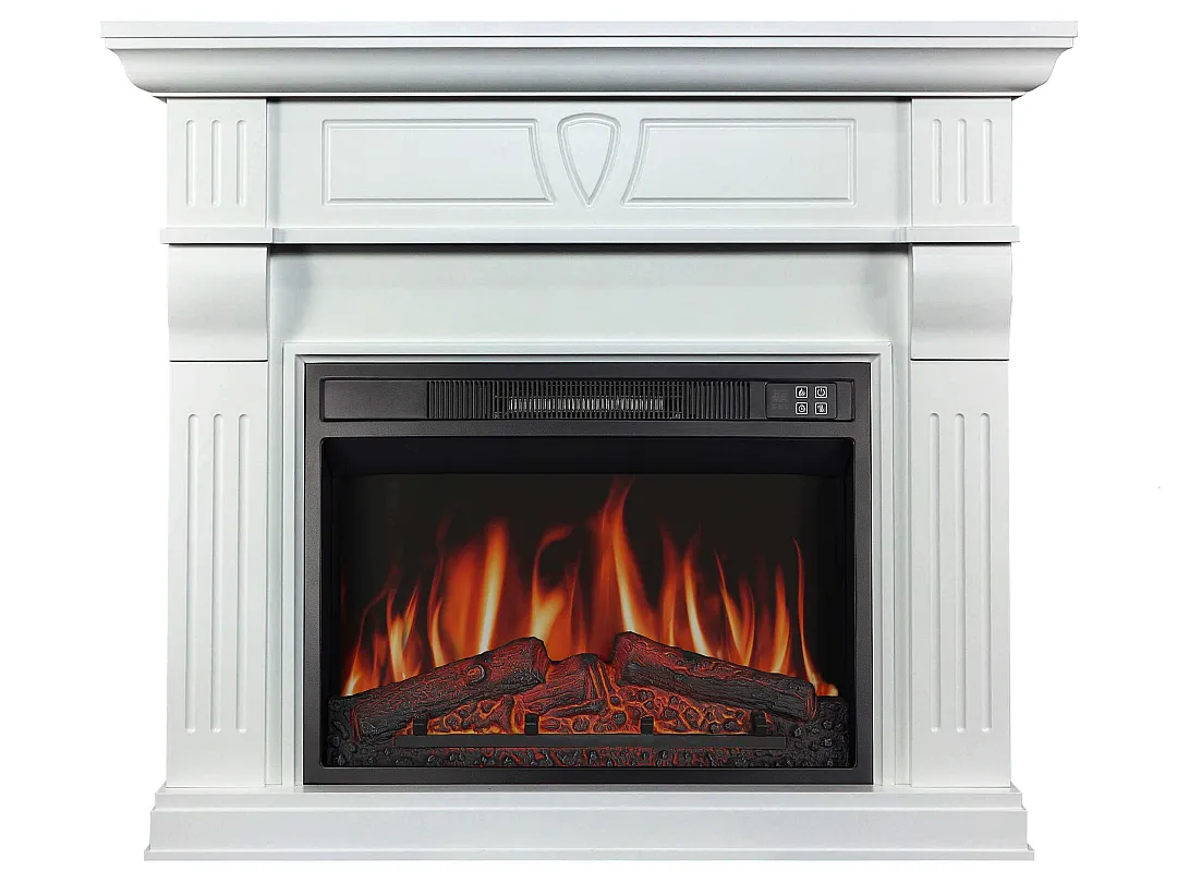 Камінокомплект ArtiFlame Beethoven AF23S білий з обігрівом і звуком горіння вогню