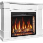 Камінокомплект ArtiFlame Boston AF28S білий з обігрівом і звуком горіння вогню