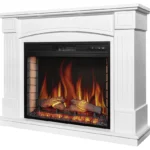 Камінокомплект ArtiFlame Boston AF28S білий з обігрівом і звуком горіння вогню