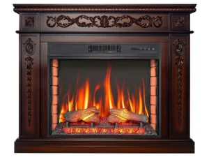 Камінокомплект ArtiFlame Delmona AF28S коньяк з обігрівом і звуком горіння вогню