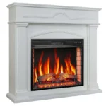 Каминокомплект ArtiFlame Yukon AF28S белый с обогревом и звуком горения огня
