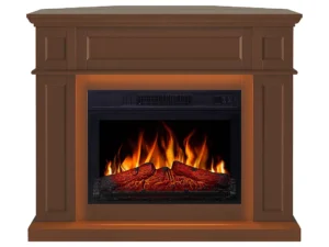 Камінокомплект універсальний 2в1 ArtiFlame Linz AF23S коричневий з LED підсвічуванням, обігрівом і звуком горіння вогню