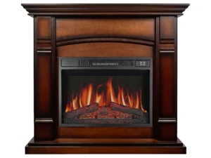Камінокомплект ArtiFlame Manchester AF23S махагон коричневий антик з обігрівом і звуком горіння вогню