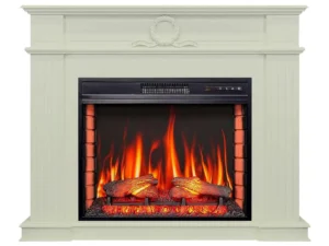 Камінокомплект ArtiFlame Neoclassic AF28S білий дуб з обігрівом і звуком горіння вогню