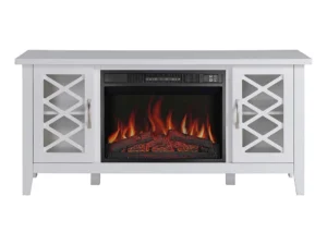 Камінокомплект ArtiFlame Odessa AF23S білий з обігрівом і звуком горіння вогню