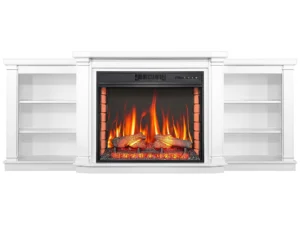 Камінокомплект ArtiFlame Parliament AF28S білий з обігрівом і звуком горіння вогню