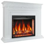 Каминокомплект ArtiFlame Neoclassic AF28S белый дуб с обогревом и звуком горения огня