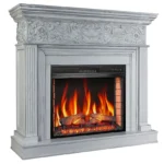 Каминокомплект ArtiFlame Brittany AF25 белый с обогревом и звуком горения огня