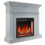 Каминокомплект ArtiFlame Brittany AF25 белый с обогревом и звуком горения огня