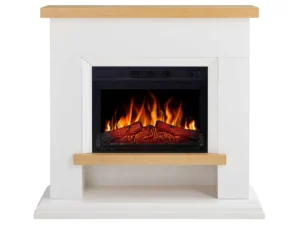 Камінокомплект ArtiFlame Shelford AF23S білий з обігрівом і звуком горіння вогню