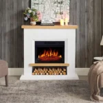 Каминокомплект ArtiFlame Parliament AF28S белый с обогревом и звуком горения