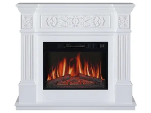 Камінокомплект ArtiFlame Toscana AF23S білий з обігрівом і звуком горіння вогню