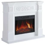 Электрокамин настенный / встраиваемый ArtiFlame AF40WR с обогревом и звуком горения огня
