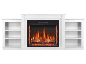 Камінокомплект ArtiFlame Vogue AF28S білий з обігрівом і звуком горіння вогню