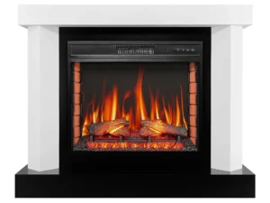 Камінокомплект ArtiFlame Yukon AF28S білий з обігрівом і звуком горіння вогню