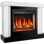 Каминокомплект ArtiFlame Praga AF33 белый с обогревом и звуком горения огня