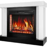 Каминокомплект ArtiFlame Praga AF33 белый с обогревом и звуком горения огня