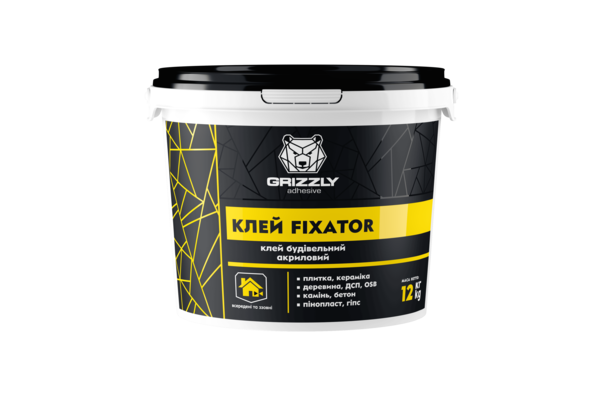 Клей будівельний акриловий FIXATOR ТМ GRIZZLY 12кг