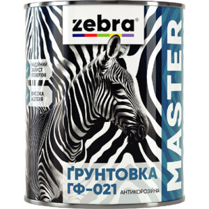 Грунтовка ГФ-021 алкидная антикоррозионная ZEBRA Красно-коричневая 12кг