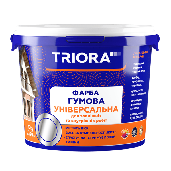 Фарба Гумова ТМ TRIORA Білий 12кг