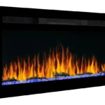 Электрокамин настенный / встраиваемый ArtiFlame AF27WR с обогревом и звуком горения огня